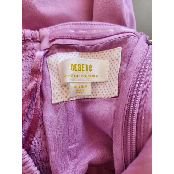 NWT Anthropologie Maeve Strapless Rosette-Trim Mini Dress M Pink 9A402 - Picture 10 of 11